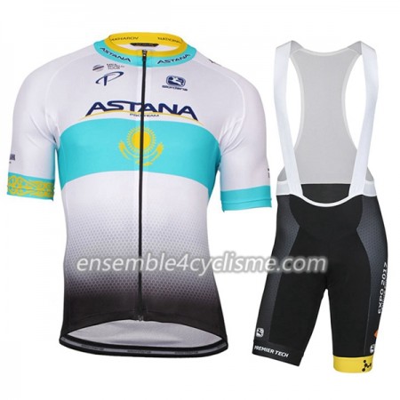 Tenue Maillot + Cuissard à Bretelles 2017 Astana Pro Team N002